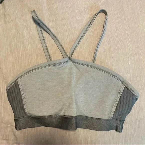 Athleta Gray Sport Bra - Picture 1 of 5